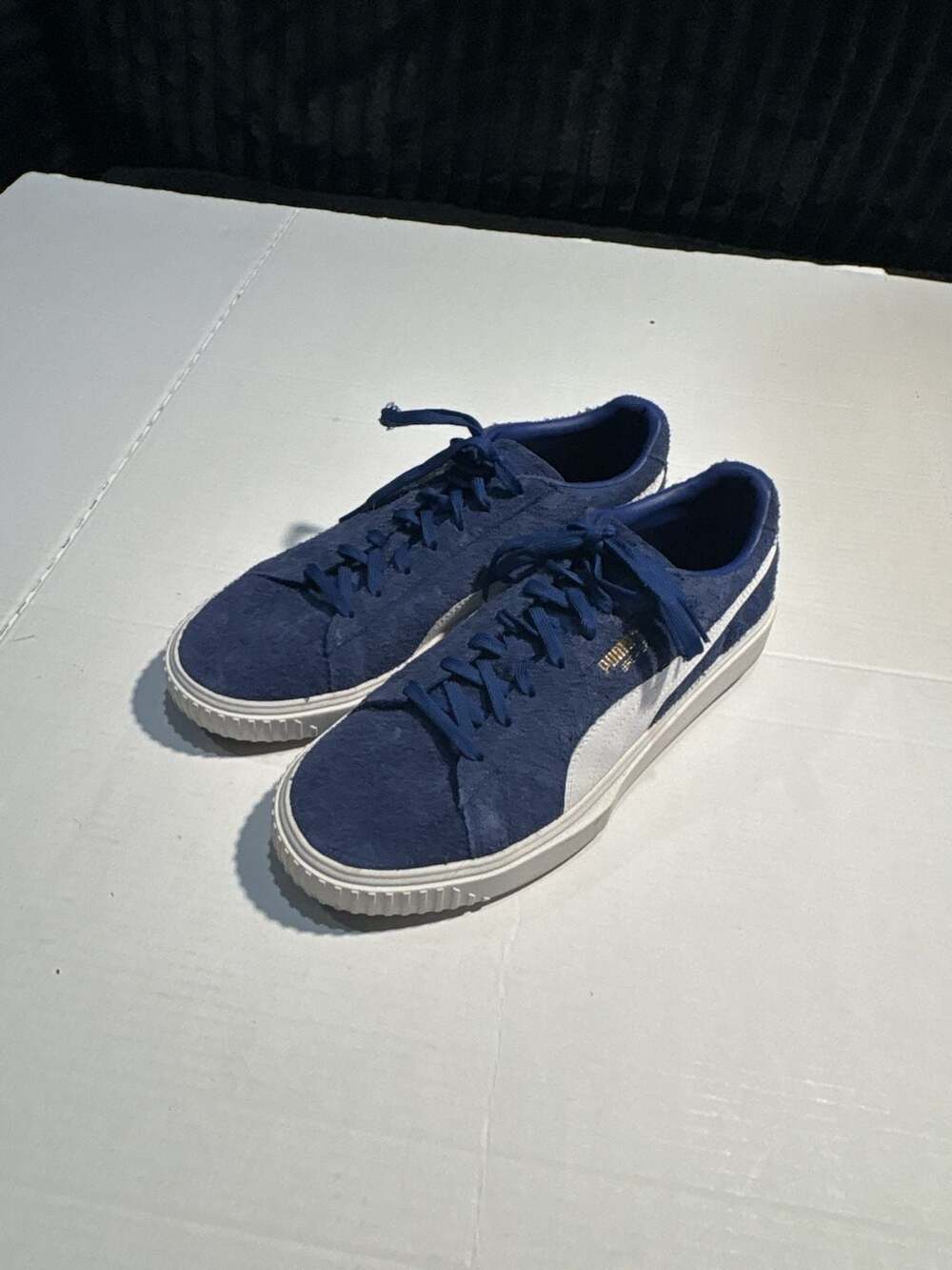 Puma Suede Classic Sneakers Blue White Size 11.5